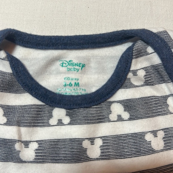 Disney - Navy and White Mickey Mouse Bodysuit Onesie - Picture 3 of 3